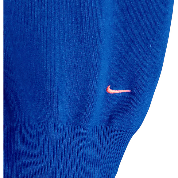 Vintage Nike Syracuse University Men's Navy Blue Sweater Vest 100% Cotton Y2K LG - Picture 5 of 9